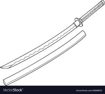 Simple katana vector image Simple katana vector image