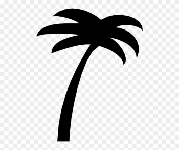 Simple Palm Tree - Palm Tree Silhouette Clip Art