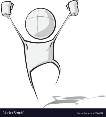  					Simple People Victory vector image														