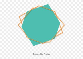 Simple Polygonal Border, Simple Border, Blue Border, - Border Frame Bunga Vector