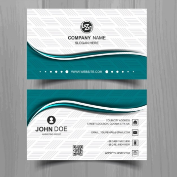 Simple wavy business card