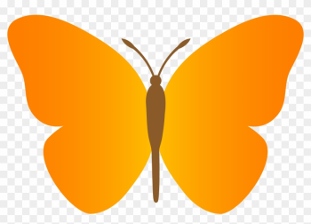 Simple Wings Clipart - Butterfly Clipart