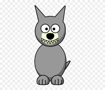 Simple Wolf, Animal, Gray, Simple - Cartoon Wolf Clipart Simple Wolf, Animal, Gray, Simple - Cartoon Wolf Clipart