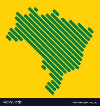 simplicity modern abstract geometry brazil map