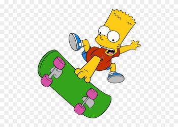 Simpson Clip Art - Bart Simpson Skate Png