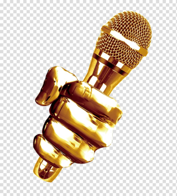 Sing! Karaoke Microphone Smule, Golden Microphone, gold-colored microphone illustration transparent background PNG clipart