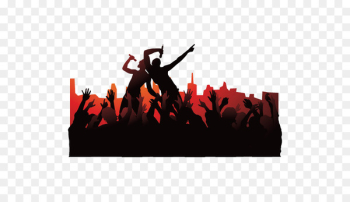 Singing Musical ensemble Silhouette Concert - Rock concert vector 