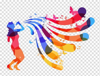 Singing woman illustration, Singing Vexel, creative people singing transparent background PNG clipart