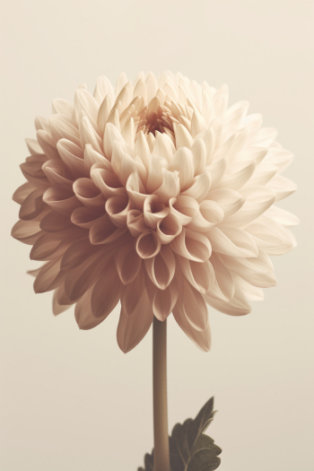 Single flower on a cream colored background