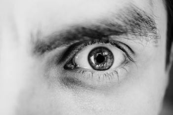 Single male eye in black and white 3 Single male eye in black and white 3