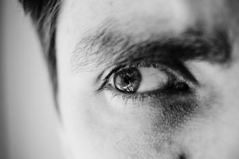 Single male eye in black and white 4 Single male eye in black and white 4