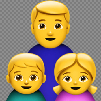 Single Parent Family Emoji transparent PNG - StickPNG