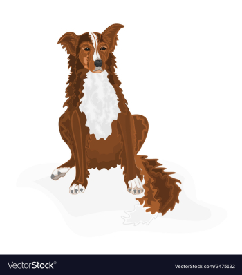 Sitting-dog vector image