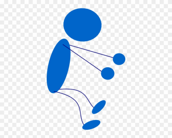 Sitting People Cliparts - Blue Man Stick Man