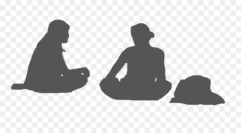 Sitting Silhouette White people - Photoshop 