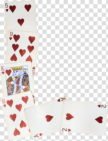 Six heart playing cards illustration transparent background PNG clipart Six heart playing cards illustration transparent background PNG clipart