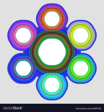 Six part hexagonal infographic background template vector image Six part hexagonal infographic background template vector image