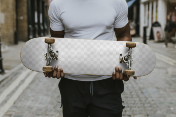 Skateboard png mockup transparent, customizable | Free PNG Mockup - rawpixel