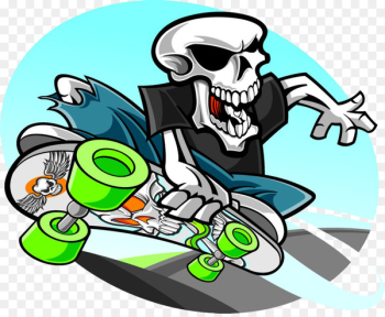 Skateboarding Human skeleton Illustration - Skull Skateboard Skateboarding Human skeleton Illustration - Skull Skateboard
