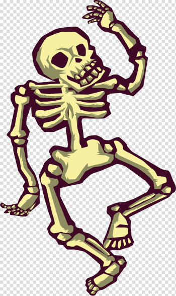 Skeleton Dance Illustration, Dancing Skeleton transparent background PNG clipart