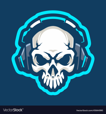 skeleton skull streamer logo design skeleton skull streamer logo design