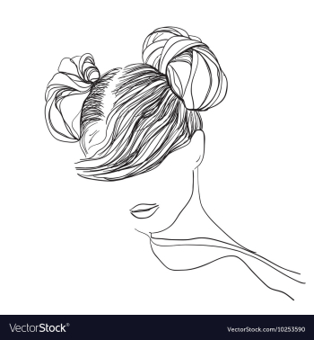 Sketch of the young woman vector image Sketch of the young woman vector image