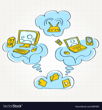 Sketch wi-fi connect pc computer mobile device vector image Sketch wi-fi connect pc computer mobile device vector image