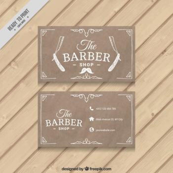 Sketches shaver barber shop card Sketches shaver barber shop card