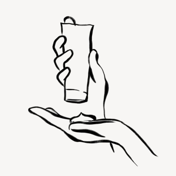 Skincare cream collage element, drawing | Free Photo - rawpixel