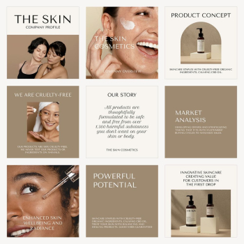 Skincare marketing Instagram post templates, | Free Vector - rawpixel