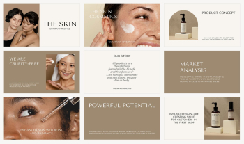 Skincare marketing presentation templates, product | Free Vector - rawpixel