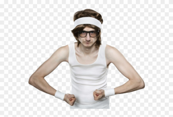 Skinny Guy - Nerd Flexing, HD Png Download (#20041), Free Download ...