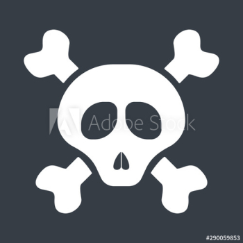 Skull and bine icon Skull and bine icon