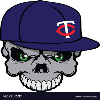 Skull baseball cap vector image Skull baseball cap vector image