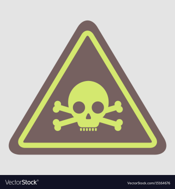 Skull danger road sign vector image Skull danger road sign vector image