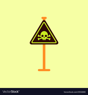 Skull danger road sign vector image Skull danger road sign vector image