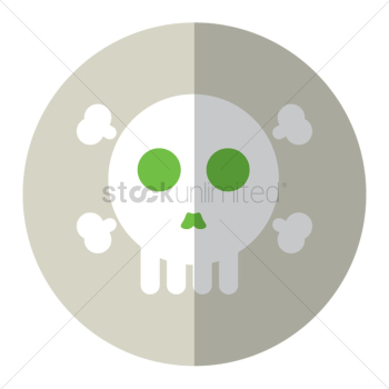 Skull danger sign Skull danger sign