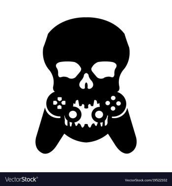 Skull game logo vector image Skull game logo vector image
