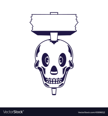 skull head with plate skull head with plate