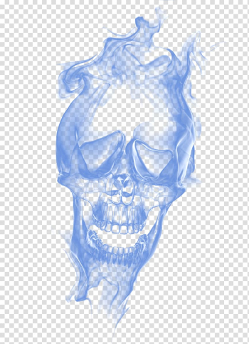 Skull illustration, Smoke Euclidean Haze, Blue smoke skull transparent background PNG clipart