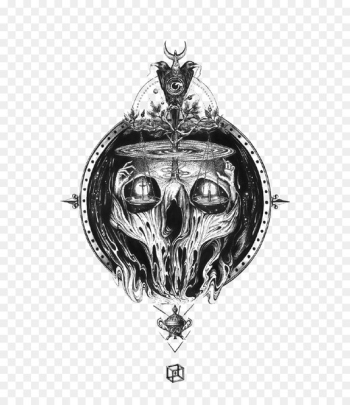 Skull T-shirt Black and white - Skull 