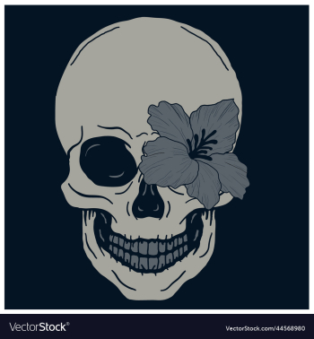 skull with flower skull with flower