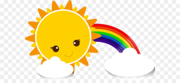 Sky Cartoon Yellow - Sun rainbow clouds Sky Cartoon Yellow - Sun rainbow clouds