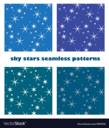 Sky star seamless background vector image Sky star seamless background vector image