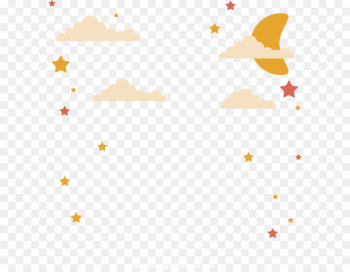 Sky stars moon clouds illustration vector Sky stars moon clouds illustration vector