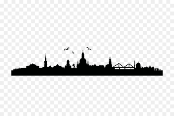 Skyline Dresden Wall decal Bavaria City - Skyline Silhouette ...
