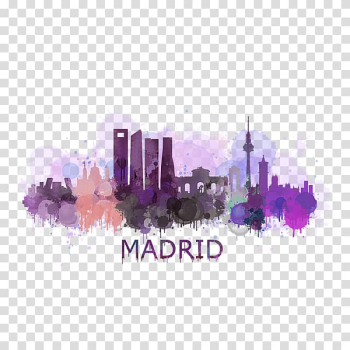 Skyline Watercolor painting Art e-fishnet Cityscape, watercolor skyline transparent background PNG clipart