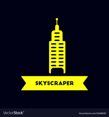 Skyscraper building vector image Skyscraper building vector image