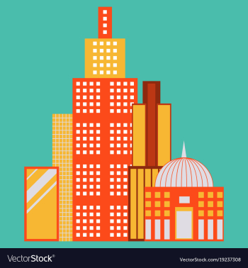Skyscrapers buildings isolated tower office city vector image Skyscrapers buildings isolated tower office city vector image