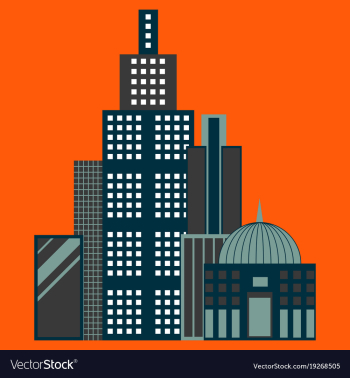 Skyscrapers buildings isolated tower office city vector image Skyscrapers buildings isolated tower office city vector image